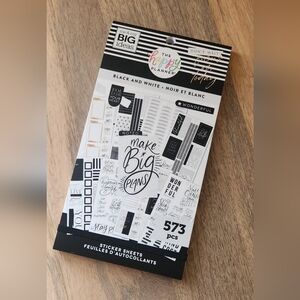 Happy Planner Black and White Sticker Book